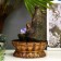 The desktop fountain from the network, the highlighting "Hote at the cliff with a waterfall" 27x20x20 cm