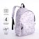 School backpack of textiles on lightning, 4 pockets, lilac color