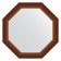 Mirror in the baguette frame, walnut 65 mm, 62.4x62.4 cm