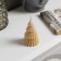 LED candle "Beam Christmas tree" 8 × 14.5 × 8 cm, wax, battery CR2032, glow warm white