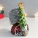 Souvenir Polystone Light "A boy with a squirrel on a gray hat and a Christmas tree in the hands" 12.5x9x14 cm