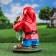 Garden figure "Gnome with zucchini" red, 23x21x36cm