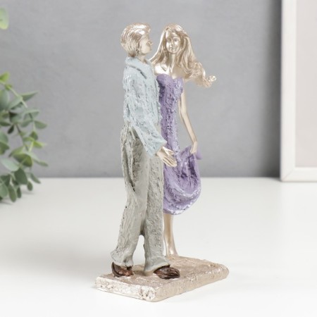 Polystone souvenir "Lovers on a walk" 21x11x6.3 cm-1