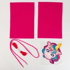 A set for creating a bag of felt “Magic Unicorn”, with a thermal monklaka