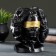 Kashpo - organizer "Gorgon Medusa" Black with gold, 13x16x11cm