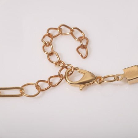 The necklace "Jewel" rectangles with a chain, color in gold, 30 cm-2