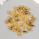 Buttons plastic on midnight "gold" 1 cm set 40 pcs