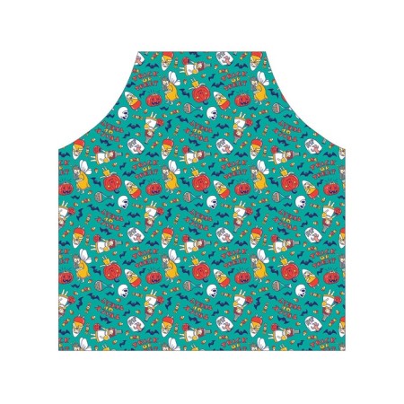 Apron of a kitchen with a photo print "Halloween party", adjustable, size OS-2