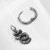 Piercing in the ear "Ring" Dragon, d = 18 mm, color silver