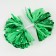Pompom 1pc, green color, foil