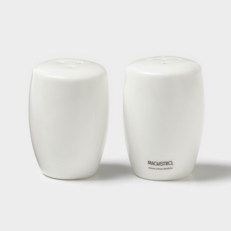 Set for spices Magistro OliveQueen, Solonka, Listen, Porcelain, White-4