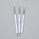 Set for building and design of nails: silicone brush - Dots 2 pcs, silicone brush - Pusher, white color