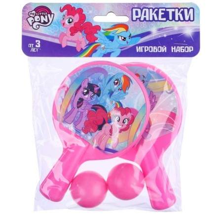 Gaming set, 8 × 12 cm rackets and two balls, My Little Pony-2