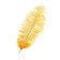 Feather for decor, length: from 45 to 50 cm, mustard color