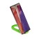 Luazon phone stand, folding, adjustable height, rubber insert, green