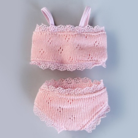 Clothes for dolls "Cute linen", pink color-7