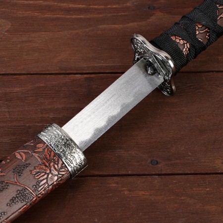 Suv. Product Katana 2V1 on a stand, scabbard to leatherette, flowers shocked 47/70cm-2