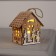 Christmas tree toy "House with children", from batteries, glow warm white