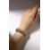 Bracelet with rhinestones "Illusion" drops, white color in gold