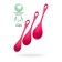A set of vaginal balls Satiffyer yoni, silicone, red, Ø 2 cm