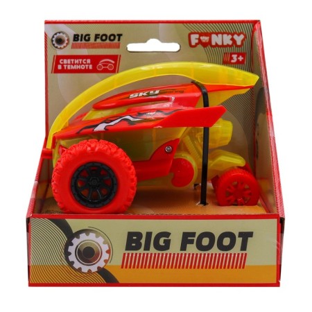 Friction Funky Toys machine "Shark", 4x4, graffiti print, red color-1