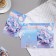 Birthday card!" Glitter, congregre, bouquet, feathers, purple tone, 25.1x19.4 cm