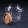Glass jug with a cork lid "Eco", 600 ml, 17 × 11 × 13.5 cm