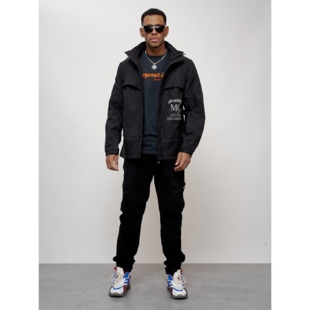 Sports male jacket, size 52, black color-10