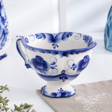 Cup "Yana", 8 x 13 cm, gzhel-1