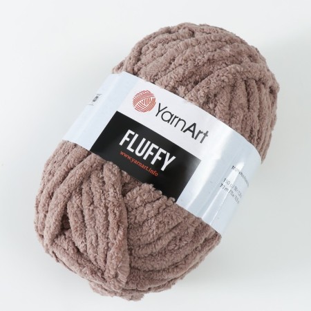 Yarn "Fluffy" 100% micropoliester 70m/150g (726 cocoa)-1