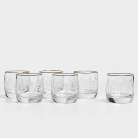 Set of glass glasses "Lavender", 300 ml, 6 pcs