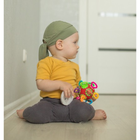Developing toy - rattle, "ball - ratchet", rattle, color of mix, crumb I-13
