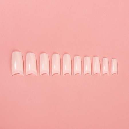 Tips for nail extension, 500 pcs, shape soft square, 10 sizes, ivory color-1