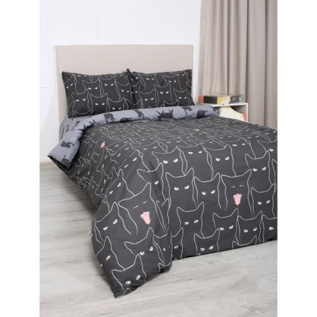 Bed linen 1.5 joint venture "Black cats", size 150x215 cm, 145x210 cm, 50x70 cm