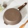 Granite pan, d = 24 cm, removable handle, glass cover, anti -stick coating, brown color