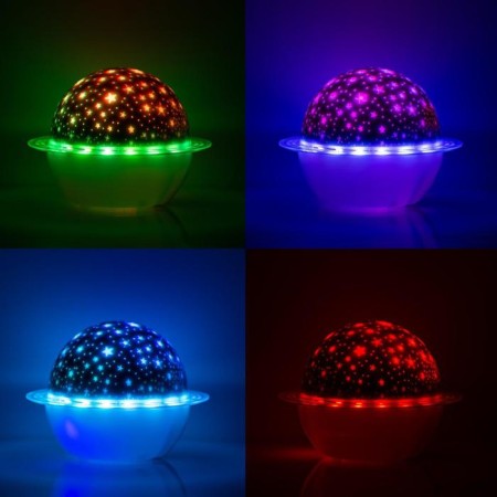 Light device "Star Sky" 16 cm, speaker, removable hemisphere, glow RGB, 5 V-2