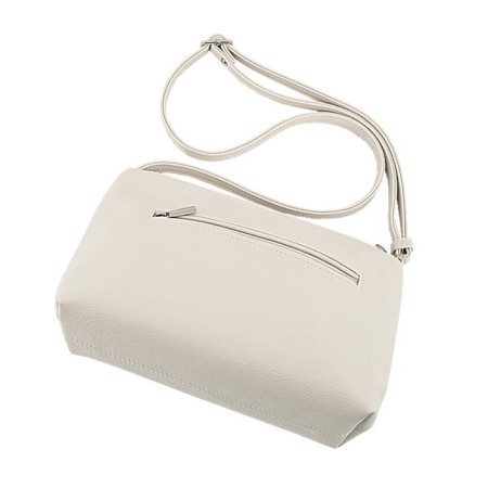 Female bag, artificial leather, beige 25x9x17 cm-2