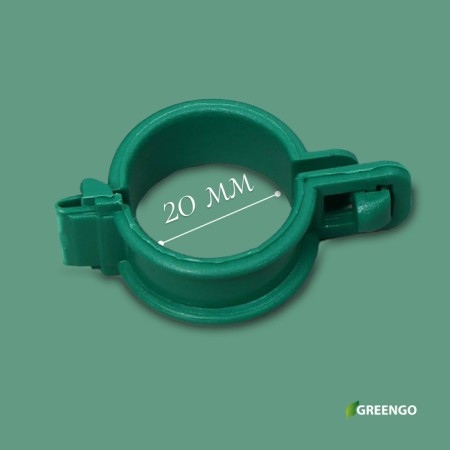 Garden clip, d = 20 mm, set 100 pcs., Green, Greengo-3