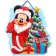 New Year. Gift package, 23x27x11.5 cm, packaging, Mickey Mouse