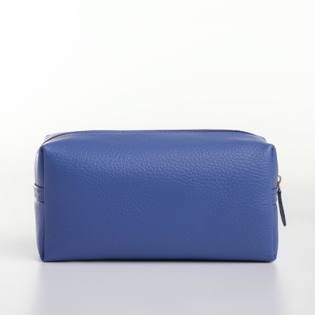 Cosmetic bag with lightning, textura, blue color-2