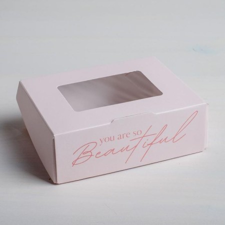 Confectionery packaging, boxing box "Beautiful", 10 x 8 x 3.5 cm