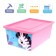 A box for toys with a lid, "funny zoo", volume 30 l, pink color