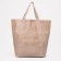 Shoper bag without fastening, beige color