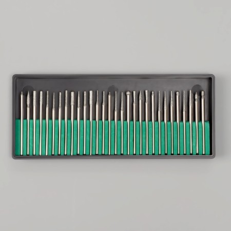 Diamond cutters for manicure in a plastic organizer, 30 pcs-4