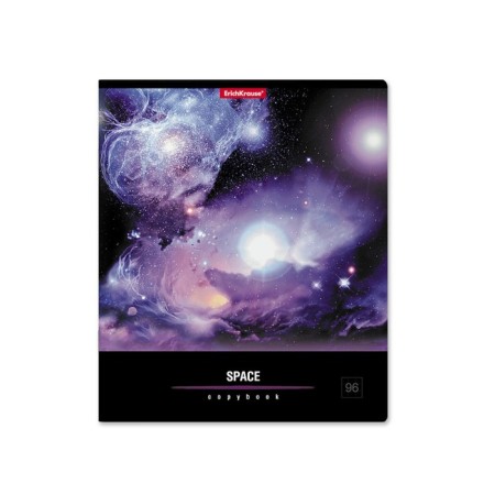 Notebook A5, 96 sheets in a cage, Erichkrause "Universe", cover Combined Cardboard, OFSET BOLK 100% White, MIX (1 species in Spike)-1