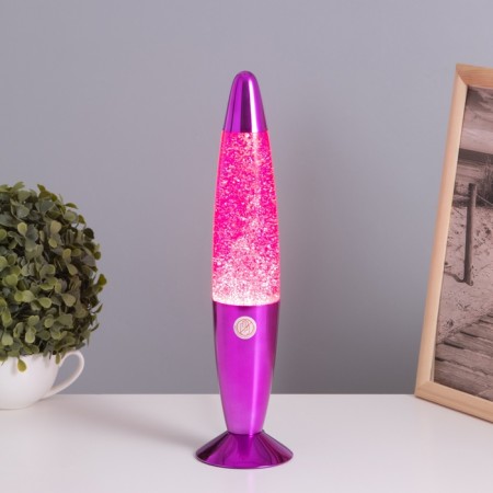 Lava-lamp "Rocket" 1x30W E14-R39 (sparkles) pink 8x8x34cm-1