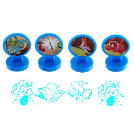 Printing color "Funny dinosaurs", set 4 pcs., Stamping pillow-1