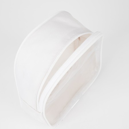 Cosmetic bag with lightning, white color-4