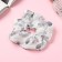 Hair gum "Orbit" leaflets style, 13 cm, white