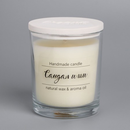 A candle in a glass flavored "sandalwood and shi", 7x7 cm, 27 hours-3